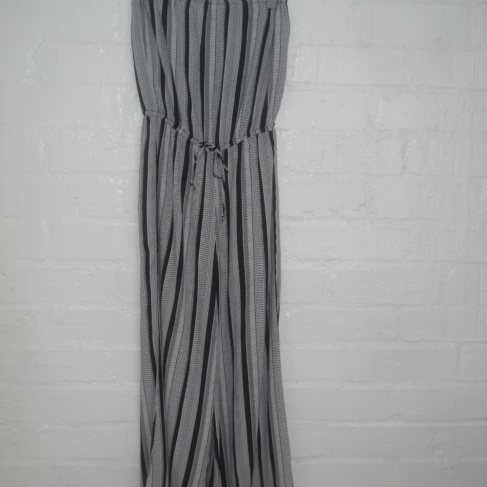 PLANET BLUE - TRU BLUE STRIPE BELL JUMPSUIT